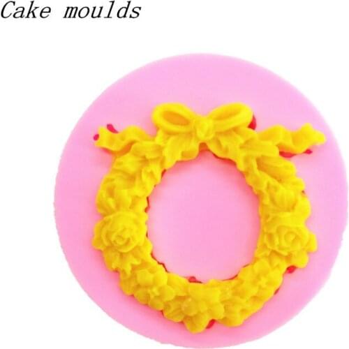 Silicone mold K093 garland shape Clay mold Fondant cake mold baking ware Decoration tools Free shipping