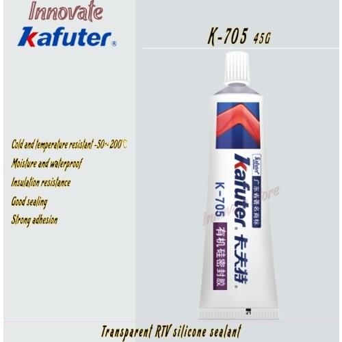 Kafuter K-705 45g RTV Silicone Rubber Insulation Waterproof Shockproof Electronic Yuan Fixed Sealant Transparent Silicone
