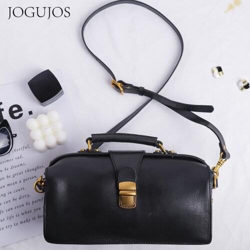 JOJUJOS Real Leather Womens Shoulder Bag Chic Square Crossbody Bag for Girls Fashion Messenger Bag Luxury Designer Handbag