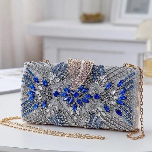 Diamond Bridal Clutch Purse Bag for Women Luxury Wedding Elegant Evening Clutch Purse and Handbag