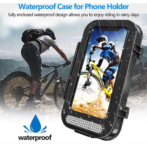 Waterproof Bicycle Phone Holder Stand Motorcycle Handlebar Mount Bag Cases Universal Bike Scooter Cell Phone Bracket