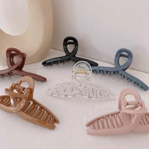 2020 Korea Hair Accessories New Colorful Intersect Large Hair Claws For Women Girls Fashion Crab Hair Tins Clamps Clips
