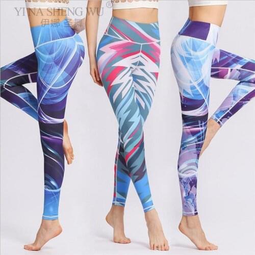 Digital Printing Women Seamless Yoga Pants Push Up Leggings Fitness Gym Sport Running Yoga High Waist Workout High Elastic Pants