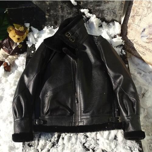 Button Badges B3 Sheep Fur Reinforcing Calfskin