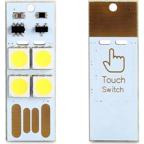 1 pcs) mini USB Light White Light LED Lamp Night Light Desktop Laptop LED Module Keychain Light USB Power LED w/ Touch Switch