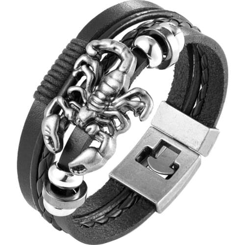 2020 Trendy Jewelry Leather Bracelet Men Braided Multilayer Anchor Bracelets Ladies Rope Chain for Male Jewelry Classic Pulseira