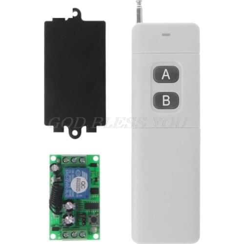 3000m Long Range DC 12V 2CH RF Wireless Remote Control Switch System 315 Mhz 2-Key Transmitter + Receiver Drop Shipping