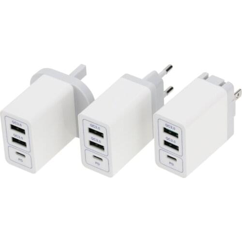 36W USB Charger Quick Charge 3.0 EU US UK Plug Mobile Phone Charging Adapter for iPhone 11 XR 8 Samsung PD Fast Chargers 10pcs