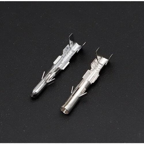 50Pcs/lot 2.3mm Automotive Electrical Wire Crimp Terminal Tin Plated Brass Male Female Connector Round Pins DJ212A-2.3A