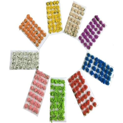 8 Colors Simulation Flower Bush Plant Model Toy Making Sand Table Layout Landscape Simulation Scene Diorama Weed Rose