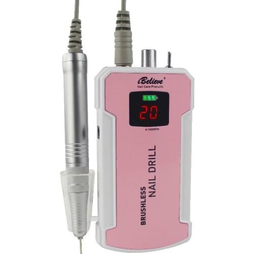 80W Nail Drill 35000RPM Electric Manicure Drill Set Machine Rechargeable Pedicure Set with Ceramic Drill bits Tools