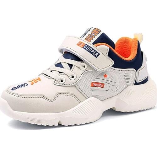 Children Sneakers Boys Shoes Damping Outsole Slip Hook & Loop Mesh Breathable Kids Sports Child Running Shoe Big Size 27-38