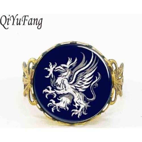 Dragon Age Vintage Gray Wardens glass Ring personality Art picture women men jewelry 1pcs/lot steampunk best friends gift adjust