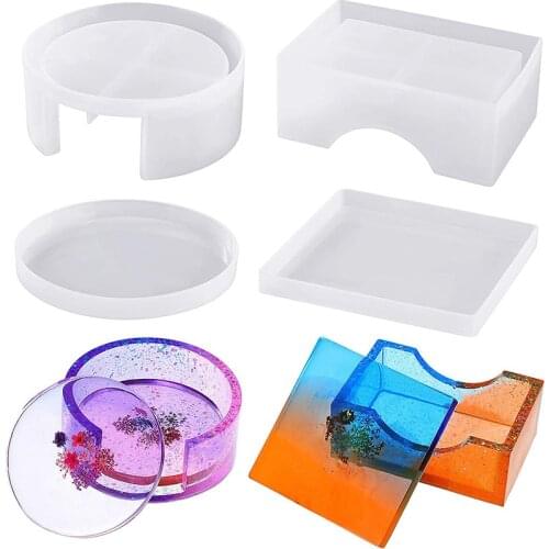 Handmand Coaster Storage Box Silicone Jewelry Mold Epoxy Resin Mould Kitchen Accessories Tools