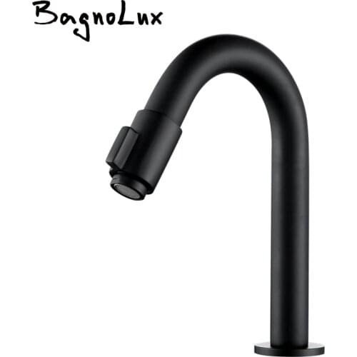 Kitchen Sink Tap Rose Gold Only Cold Brass Water Deck Mount Bathroom Faucet Single Sink Blacked Torneira Banheiro 1288