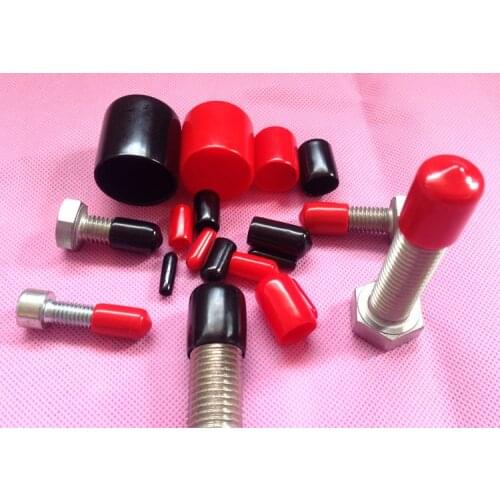 Red 6mm inner PVC End cap cable end tip isulation tube cover inserting pin cover water proof bolt protector