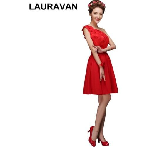 Женские коктейльные платья на одно плечо LAURAVAN China At AliExpress