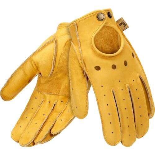 HEROBIKER Motorcycle Gloves Goatskin Leather Moto Gloves Summer Breathable Motorbike Riding Full Half Finger Gloves Guantes Moto