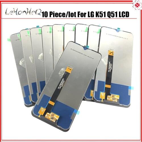 Wholesale 10 Piece/lot LCD For LG Q51 LCD Display Touch Screen Digitizer Assembly For LG K51 Display Repair Parts with frame