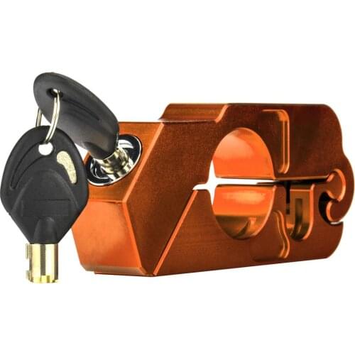 Orange Universal Motorbike Brake Lock Anti Theft Handlebar Throttle Grip Lock
