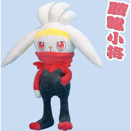 Original Pokemon Cartoon Raboot Plush Toy Kawaii Soft Stuffed Doll Kids Gift 30cm