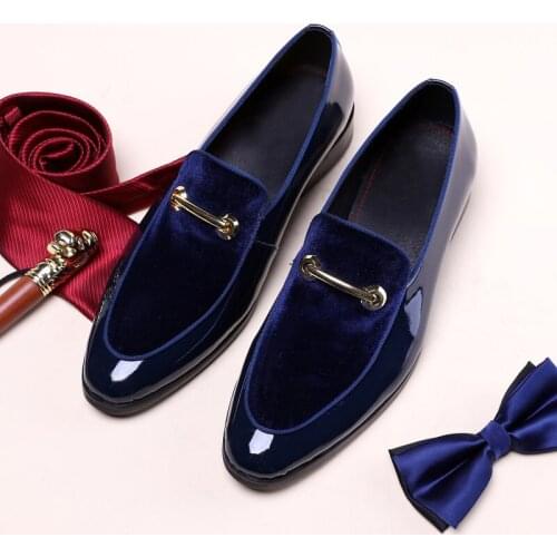 ORPULL Men's Patent Leather Shoes