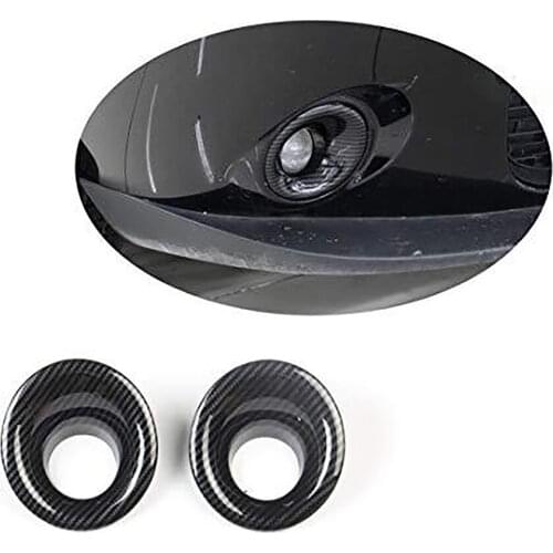 2pcs/set Carbon fiber Car Front Bumper Fog Lamp Ring Cover Frame Trim for Dodge Challenger 2015-2020 Car Accessories