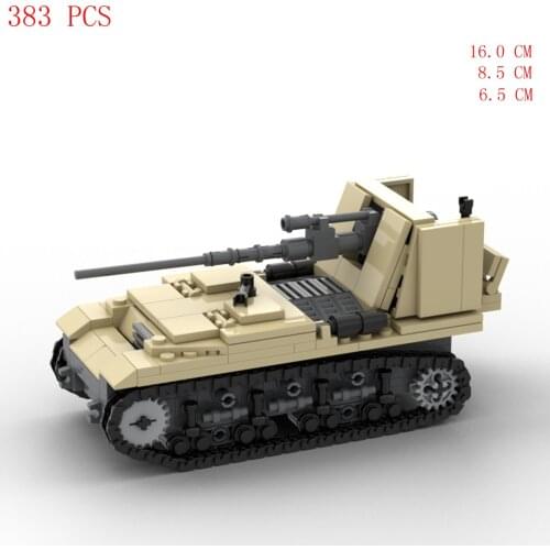 Hot military WWII technical Italy army Self-propelled M41M tank Sicily war vehicles equipment Building Blocks weapon bricks toys