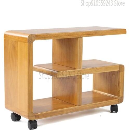Solid Wood Removable Shelf Storage Rack Sofa Side A Few Bookshelf Living Room Small Coffee Table Storage Cabinet Side Table