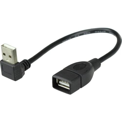 90 Degree Down Angled type USB 2.0 A Male to USB A Female Extension cable 20cm