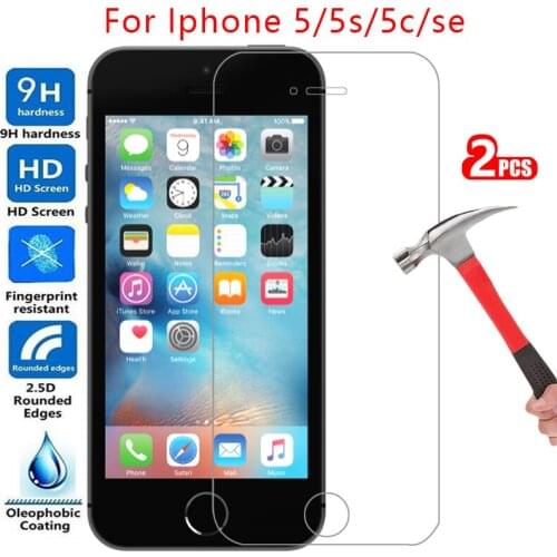 Tempered glass screen protector for iphone 5s 5c se 5 s e c case cover on i phone s5 c5 es protective coque bag iphone5 iphone5s