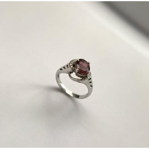 1pcs 925 silver Red tourmaline