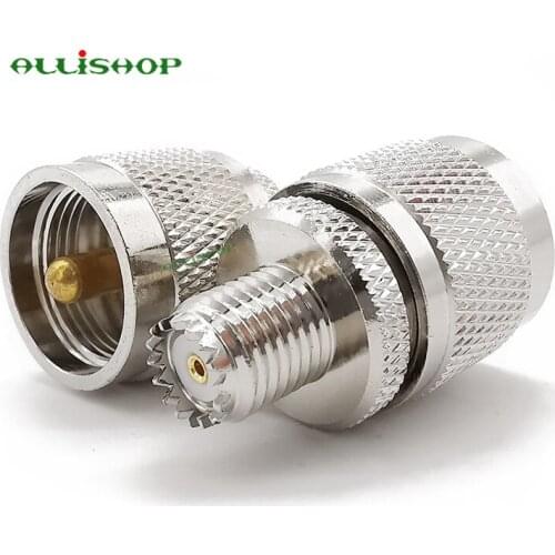 1Pcs UHF Male PL259 PL-259 to Mini UHF Female RF UHF Connector UHF Plug to Mini UHF Jack RF Coaxial Coax Adapter