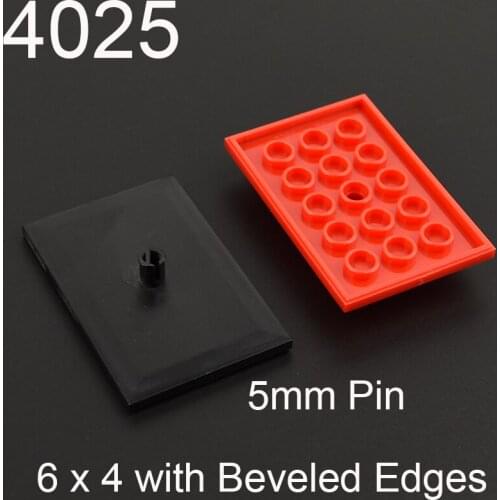 10PCS 4025 6x4 with Beveled Edges (Train Bogie Plate) Building block accessories parts MOC DIY Education Build Toys Brick