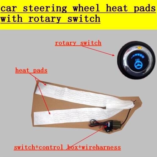 100 sets/lot,DHL free,car steering wheel heater kits, car heat pads, car heater/with 6 positions switch