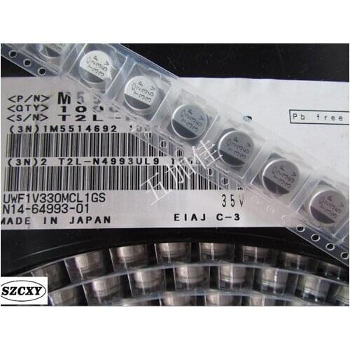 100% New and original UWF1V330MCL1GS 8 * 6 mm size 35V33UF Electrolytic capacitor