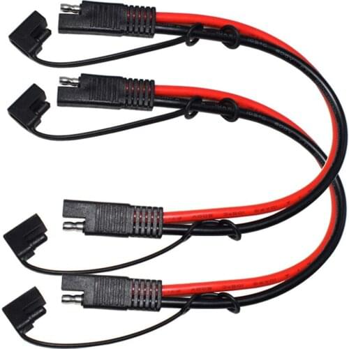 2pcs 30cm 10AWG SAE to SAE DC Power Quick Disconnect/Connect Automotive Extension Cable with Dust Cap