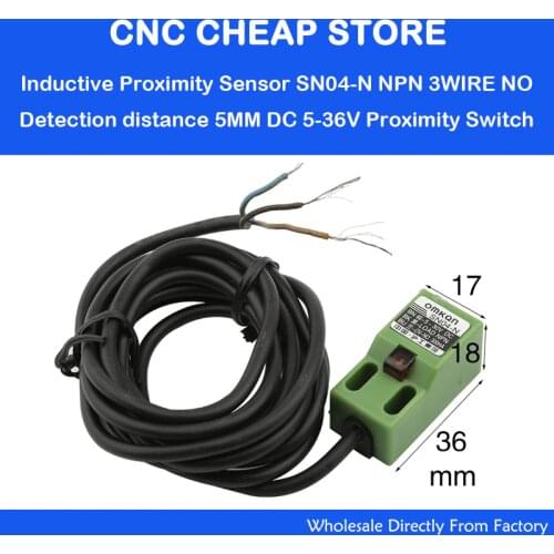 2pcs SN04-N 3 wire open square Inductive Proximity Sensor Switch for cnc router CO2 Laser 3D Printer Part