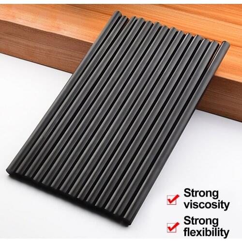 20pcs Black Glue Sticks 7mm Environmental Adhesive EVA Hot Melt Glue Sticks for Handmade Crafts DIY Home Craftwork Repairs