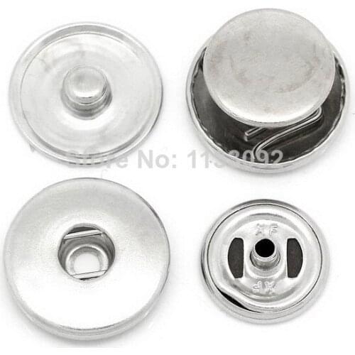 200sets/lot (1set= cap+socket+stud) wholesale Diy 18mm Button Snap Jewelry Copper Button Charm Base Findings Free ePacket Ship