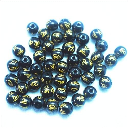 45pcs new religious beads loose glass beads size 8mm round shape for beads matching for fashion jewelry necklaces making