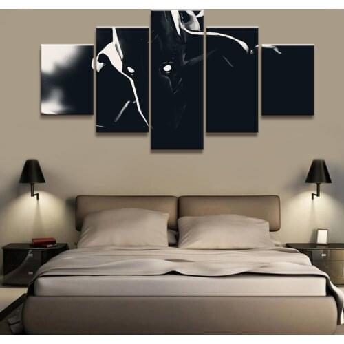 5 Piece HD Picture DOTA2 Game Poster Wall Sticker Game Paintings Artwork Canvas Art for Home Decor Wall Art