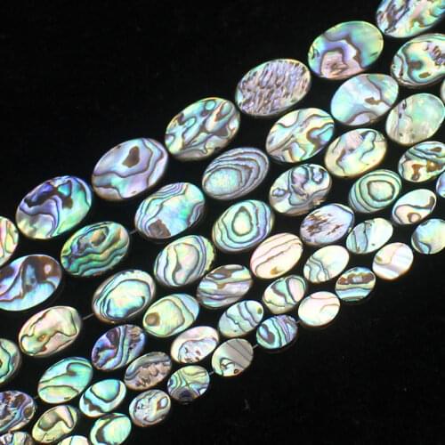 8-20mm Beautiful Multi-Color Abalone Shell Oval Loose Beads 15"For DIYJewelry making!We provide mixed wholesale for all items