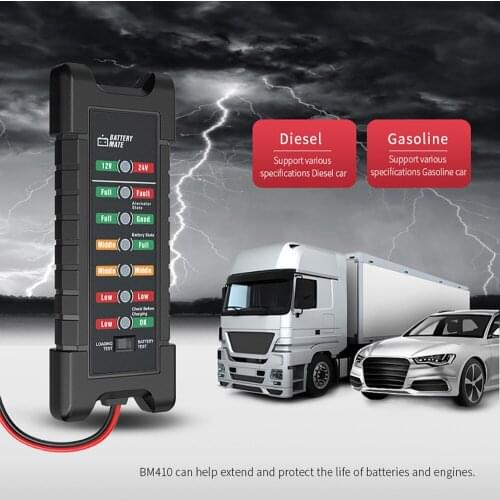 AOZBZ 12/24V LED Car Battery Tester Light Indication Test Battery Condition Cigarette Lighter Car Fault Detector For Car Truck