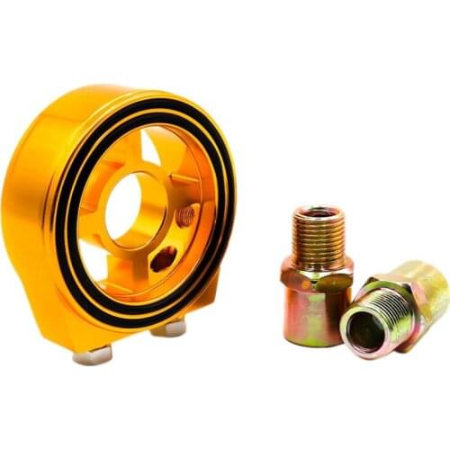 Car Universal Oil Filter Cooler Plate Adaptor M201.5 and 3/4-16 Sandwich Adapter Oil Gauge