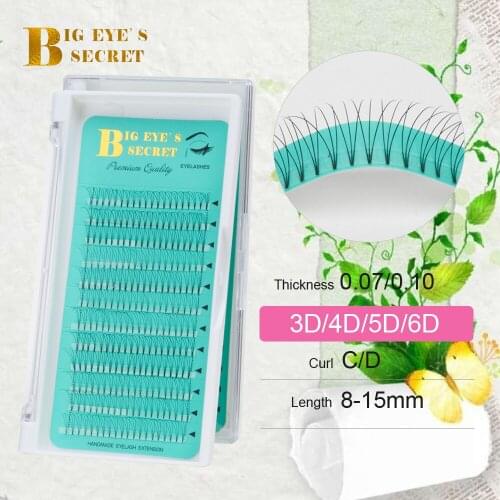 Big eyes secret Luxury Lashes Extension 3D4D5D6D Premade Fans Russian Volume Lashes Eyelash Extension