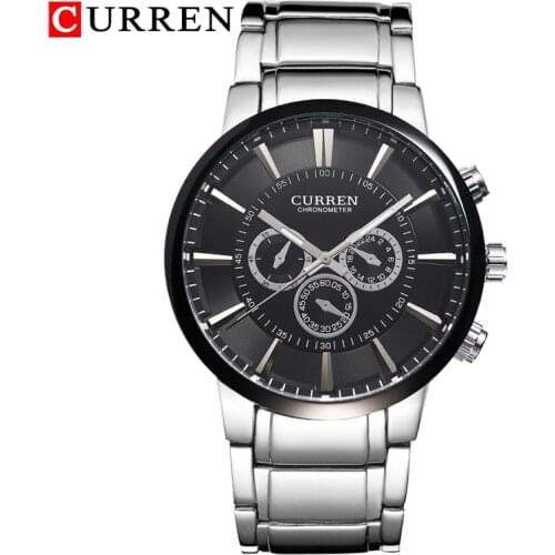 CURREN Mens Business Wrist Watch Men Luxury Chronograph Famous Brand Male Clock Quartz Watches Men erkek kol saati reloj hombre