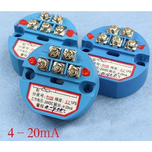 PT100 Thermocouple Temperature Sensor Transmitter PT100 0-400C 24VDC 4-20mA