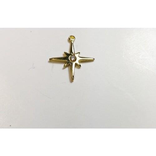 Eruifa 20pcs 12mm Brass Elegant Hexagram Star Wholesales necklace,earring bracelet jewelry DIY handmade