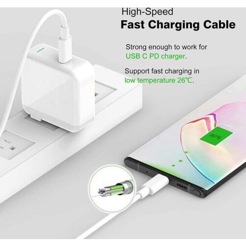 6.6ft 100W 5A PD USB C To USB C Cable Type C Cable For Tablet For Xiaomi Mi 10 Pro For Samsung S20 For Macbook IPad etc